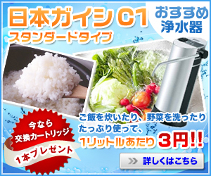日本ガイシC1浄水器 今なら交換カートリッジプレゼント！